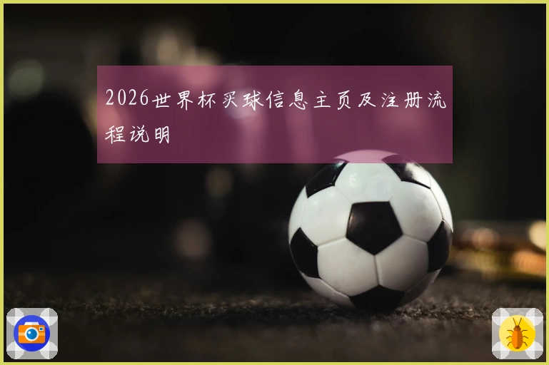 2026世界杯买球信息主页及注册流程说明